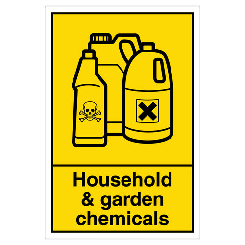 WRAP Household Chemicals Recycling Safety Sign For Schools