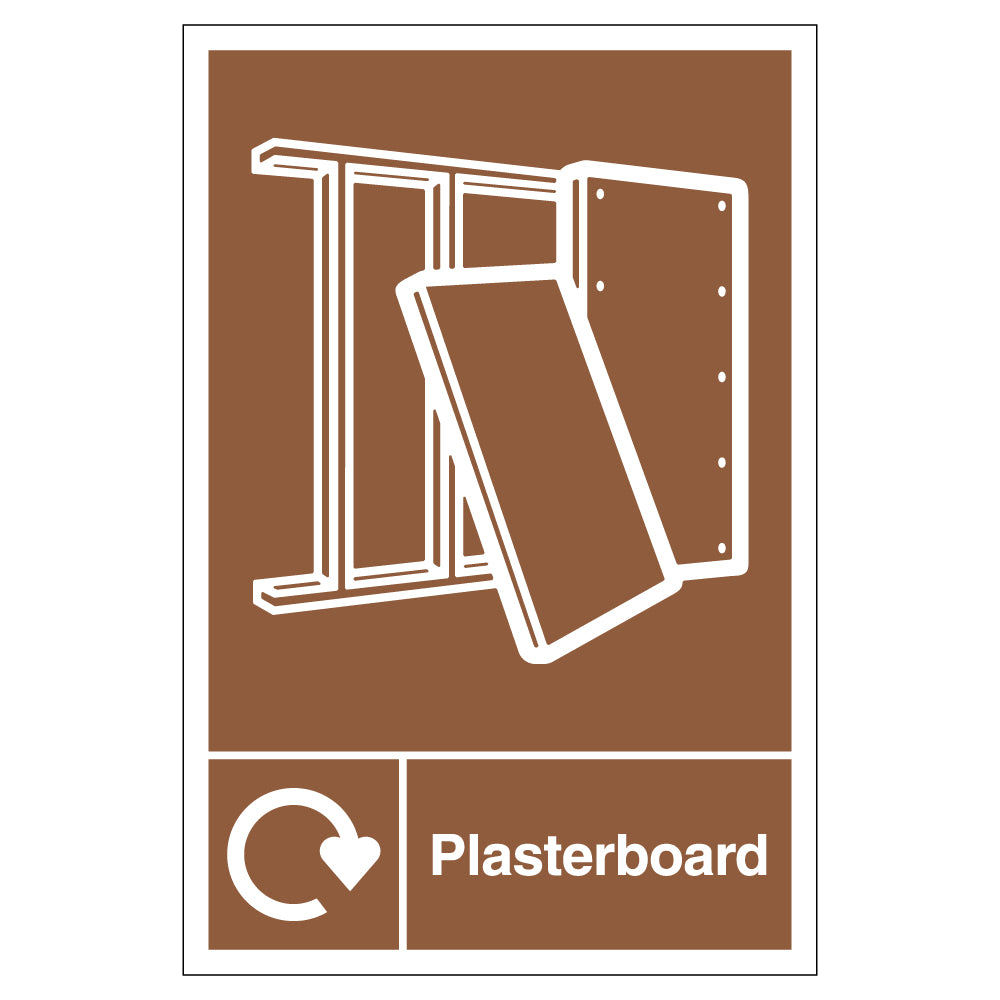 WRAP Plasterboard Recycling Compliance Safety Sign Sites