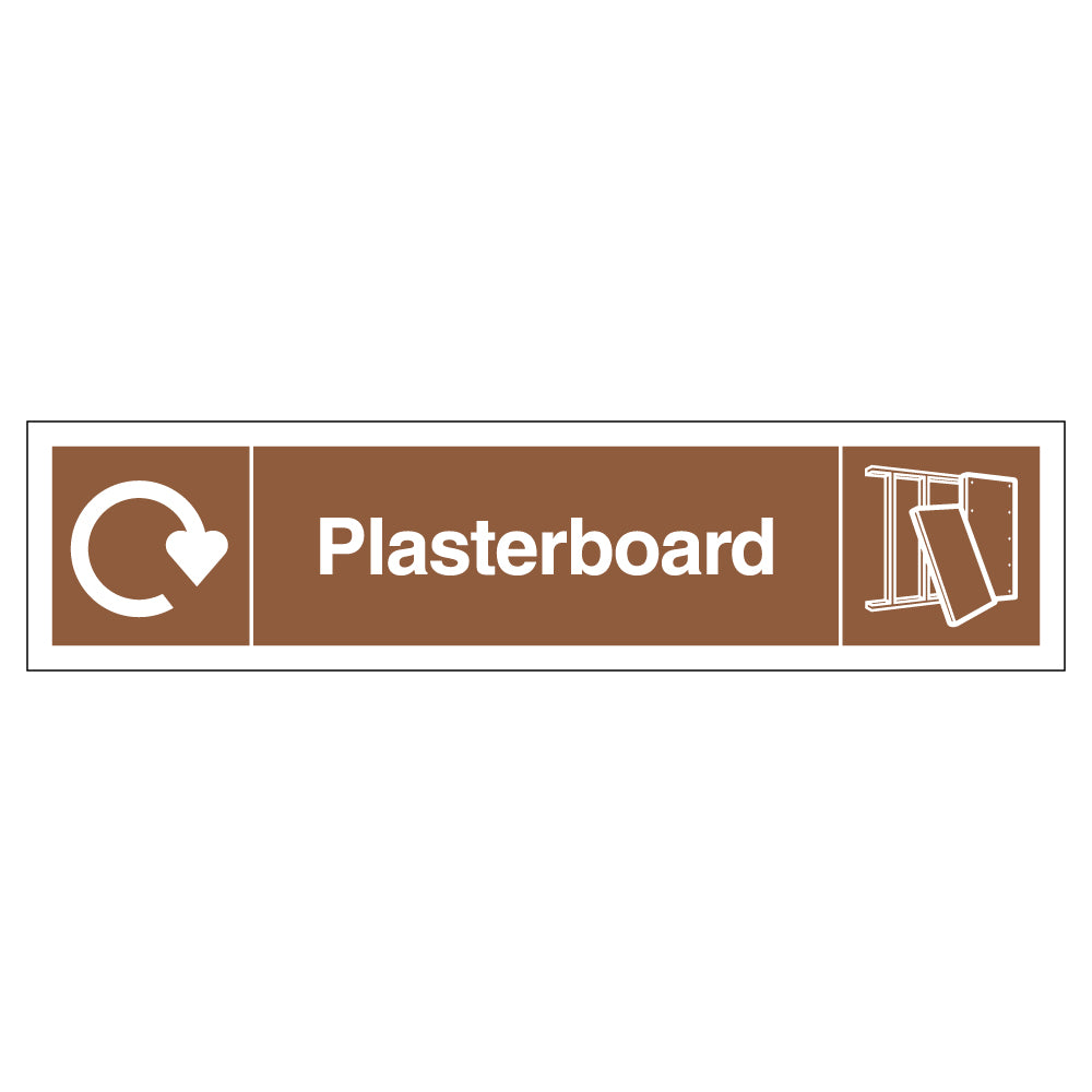 WRAP Plasterboard Recycling Safety Sign Compliant Schools