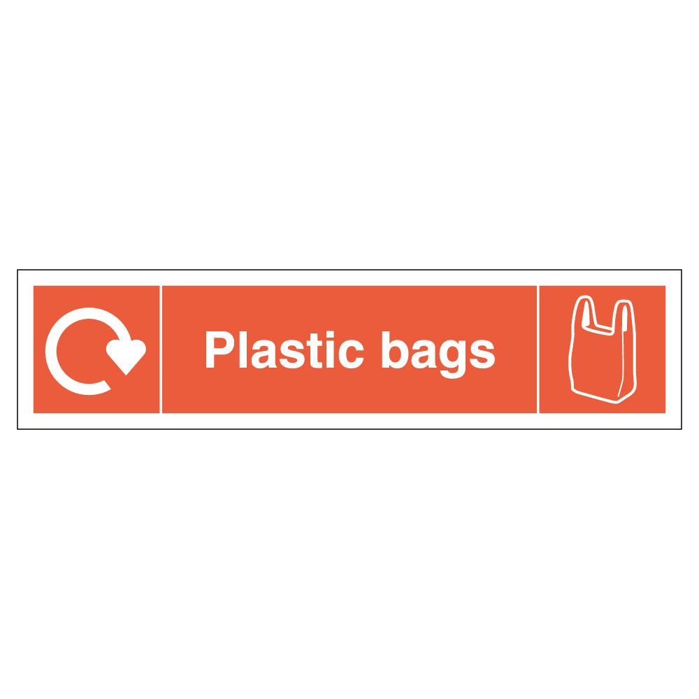 WRAP Plastic Bags Recycling Safety Sign 2025 For Schools