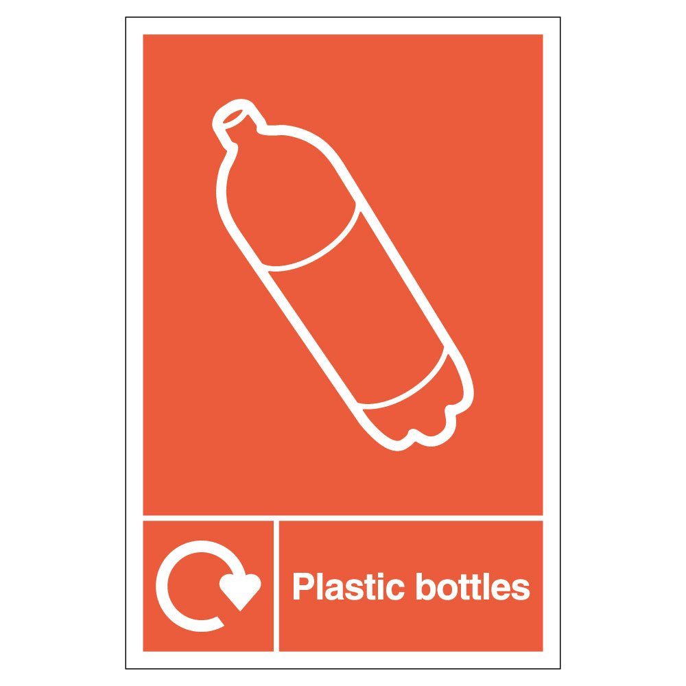 WRAP Official Plastic Bottles Recycling Safety Sign Schools