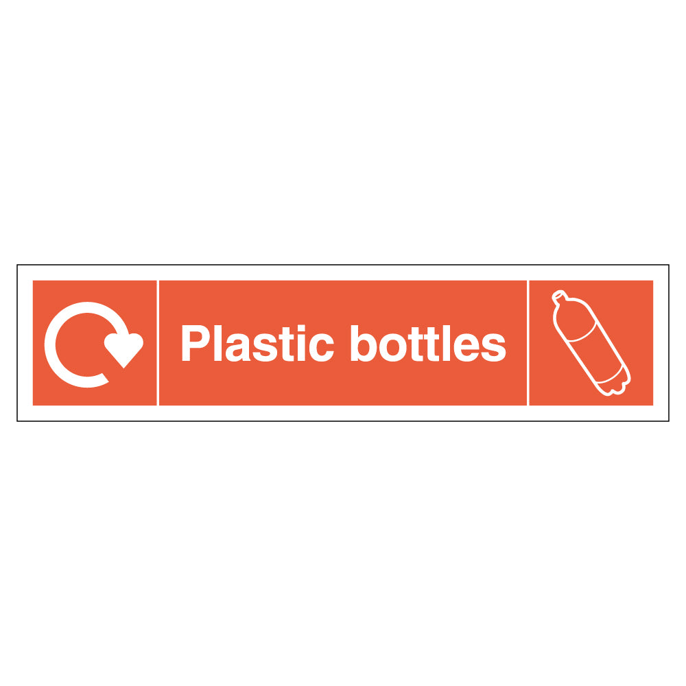 WRAP Plastic Bottle Recycling Safety Sign DEFRA For Schools
