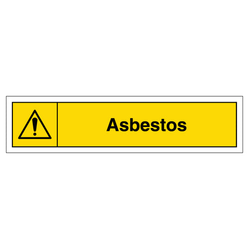WRAP Asbestos Recycling Safety Sign Slim Landscape Schools