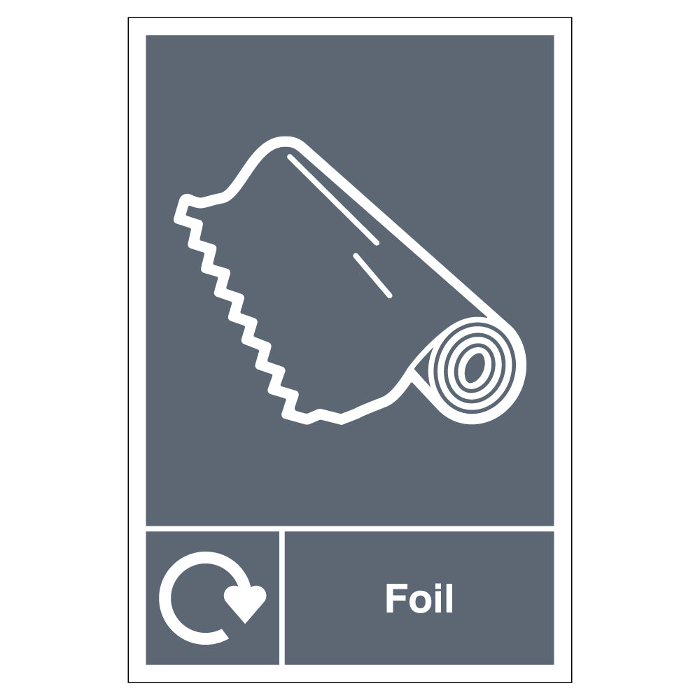 Foil Recycling Compliance Safety Sign WRAP For Schools