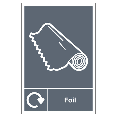 Foil Recycling Compliance Safety Sign WRAP For Schools