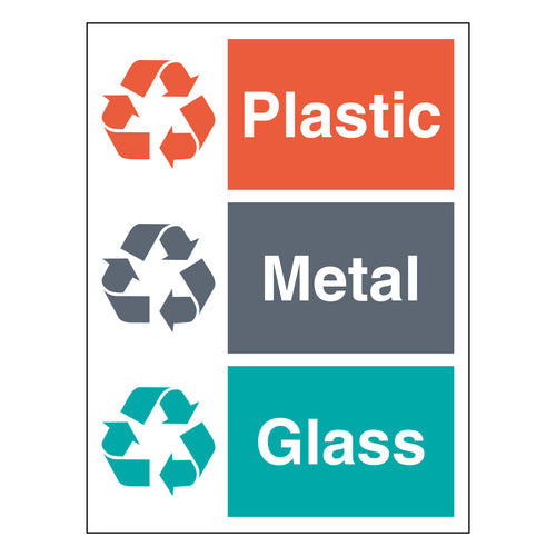 Recycling Symbol Safety Sign Durable Compliant For Facility