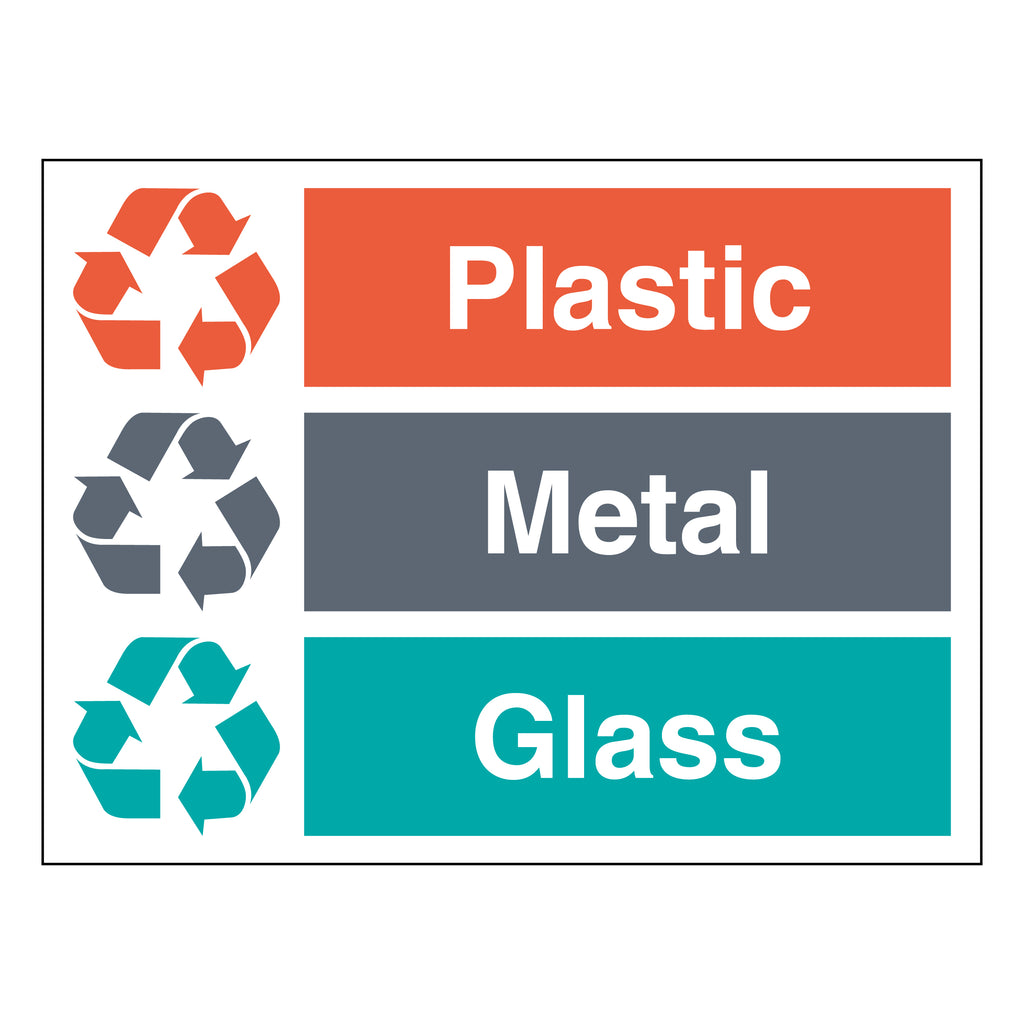 Recycling Symbol Safety Sign Durable For Facilities