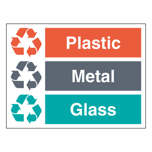 Recycling Symbol Safety Sign Durable For Facilities