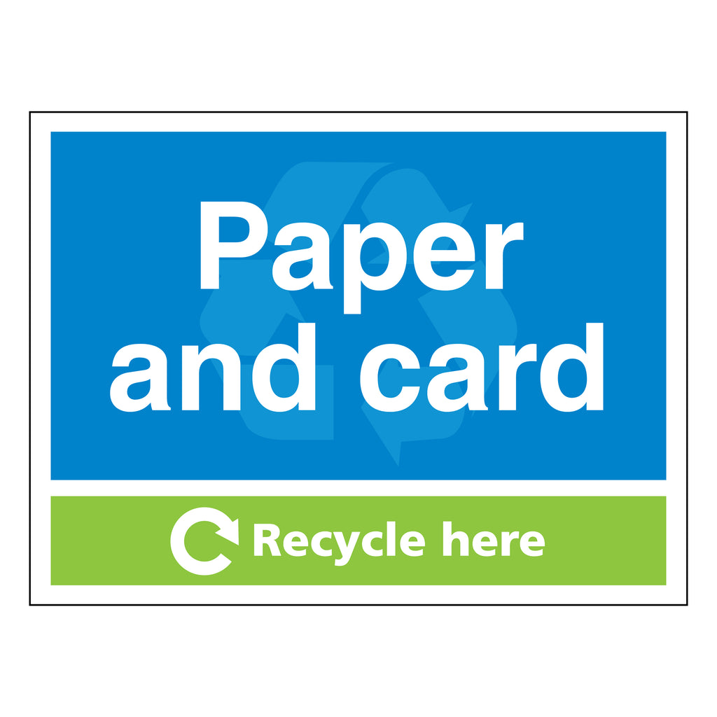 Paper And Card Recycling Safety Sign Durable Compliant SafetySignBase paper-and-card-recycling-safety-sign-durable-compliant-safetysignbase