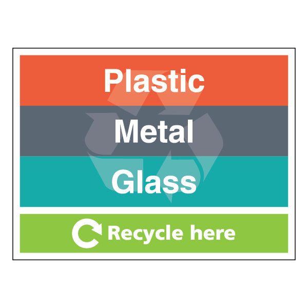 Recycle Here Safety Sign Durable Compliant For Facilities