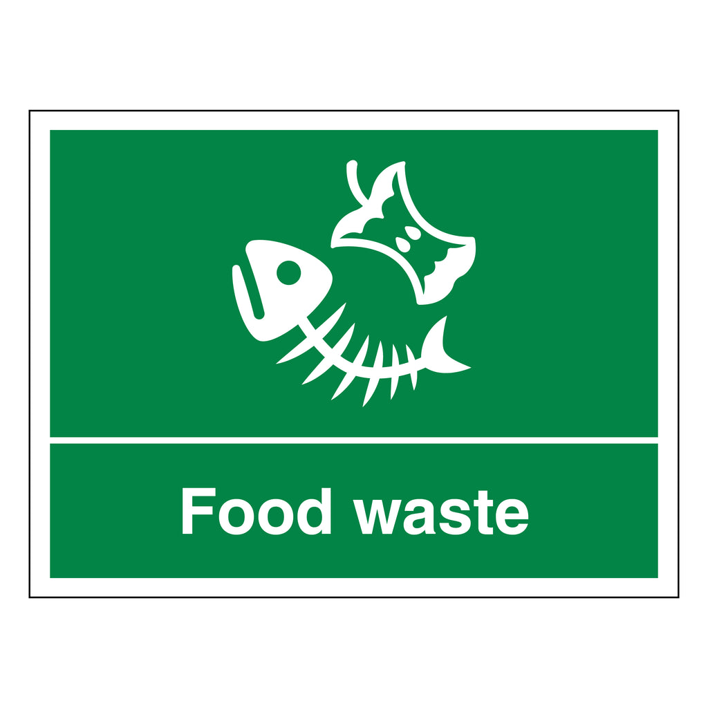 Food Waste Recycling Safety Sign Durable Guide For Businesses