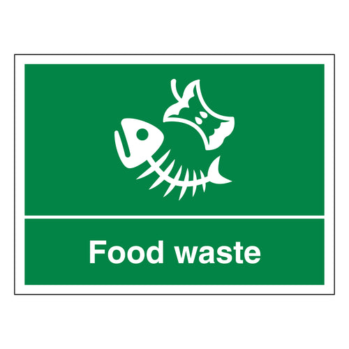 Food Waste Recycling Safety Sign Durable Guide For Businesses