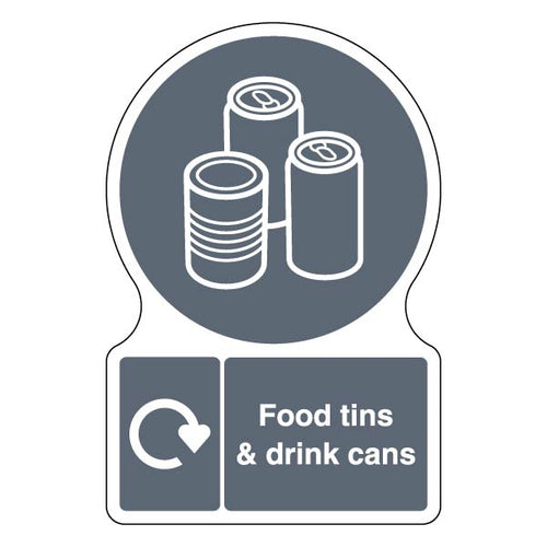 WRAP Food Tins Drink Cans Safety Sign School Compliant