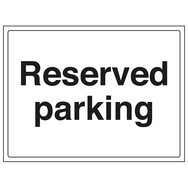 Reserved Parking Safety Sign Durable Compliant For Schools