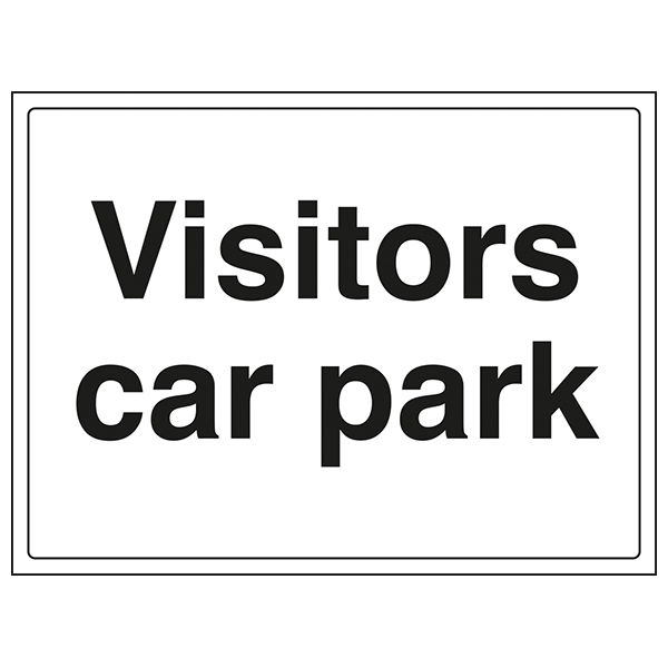 Visitors Car Park Safety Sign Compliant For Schools