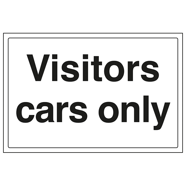 Visitor Cars Only Safety Sign Workplace EN ISO 7010