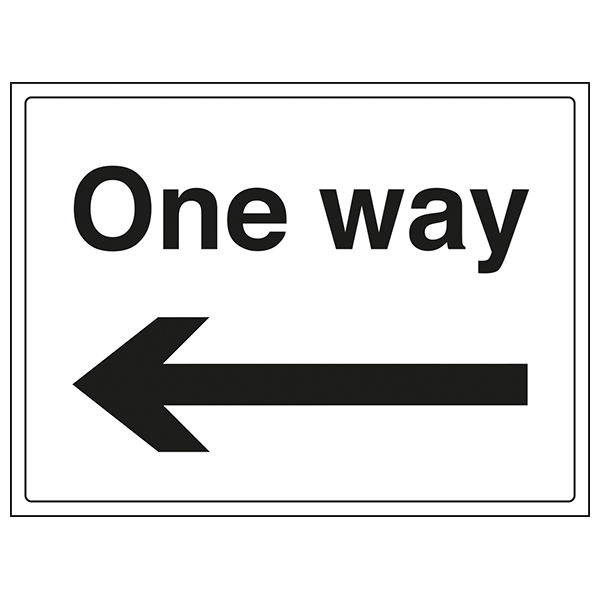 One Way Arrow Left Safety Sign Essential For Workplaces