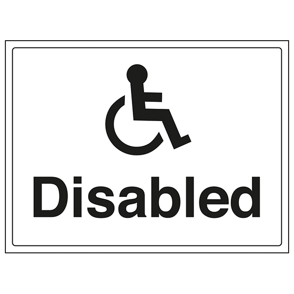 Disabled Access Safety Sign Large Landscape For Facilities