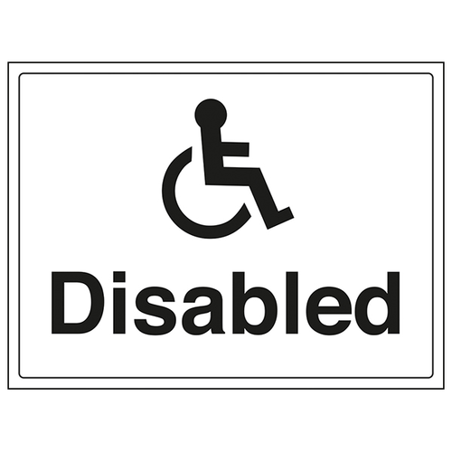 Disabled Access Safety Sign Large Landscape For Facilities