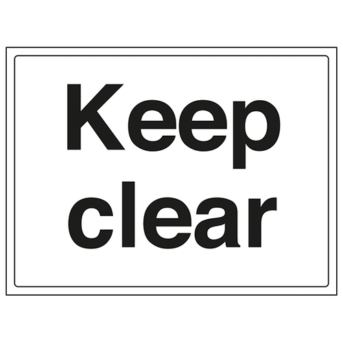 Keep Clear Large Landscape Parking Sign For Site Compliance