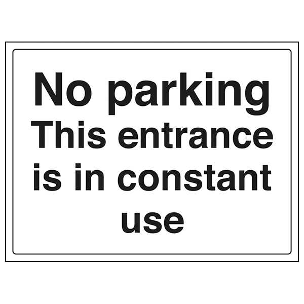 No Parking Safety Sign High Visibility For Site Entrance