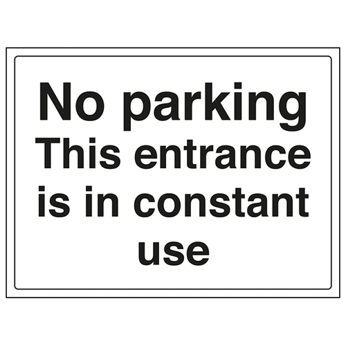 No Parking Safety Sign High Visibility For Site Entrance