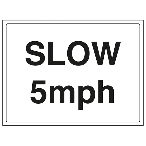 Slow 5MPH Safety Sign Durable Compliant Workplace Warning