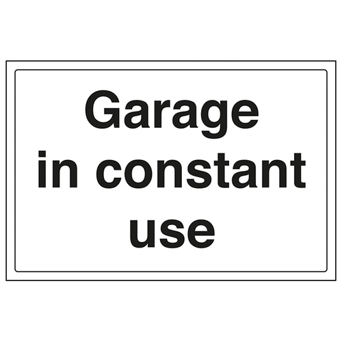 Garage In Constant Use Large Landscape Parking Sign Staff
