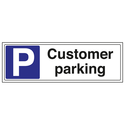 Customer Parking Safety Sign Durable Premium For Businesses