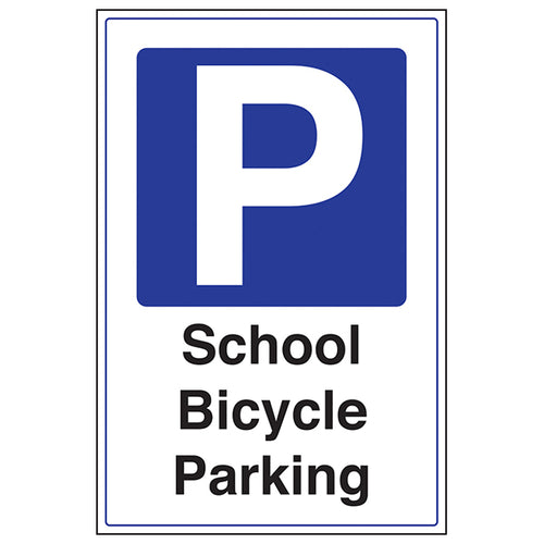 School Bicycle Parking Safety Sign Durable For Schools