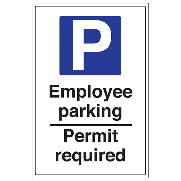 Employee Parking Permit Safety Sign Official For Employees