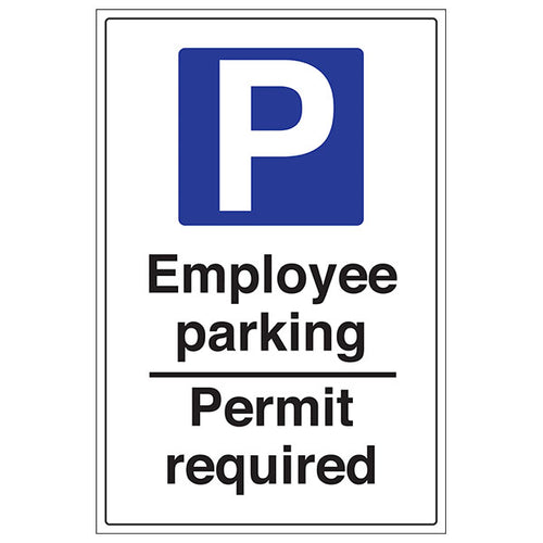 Employee Parking Permit Safety Sign Official For Employees