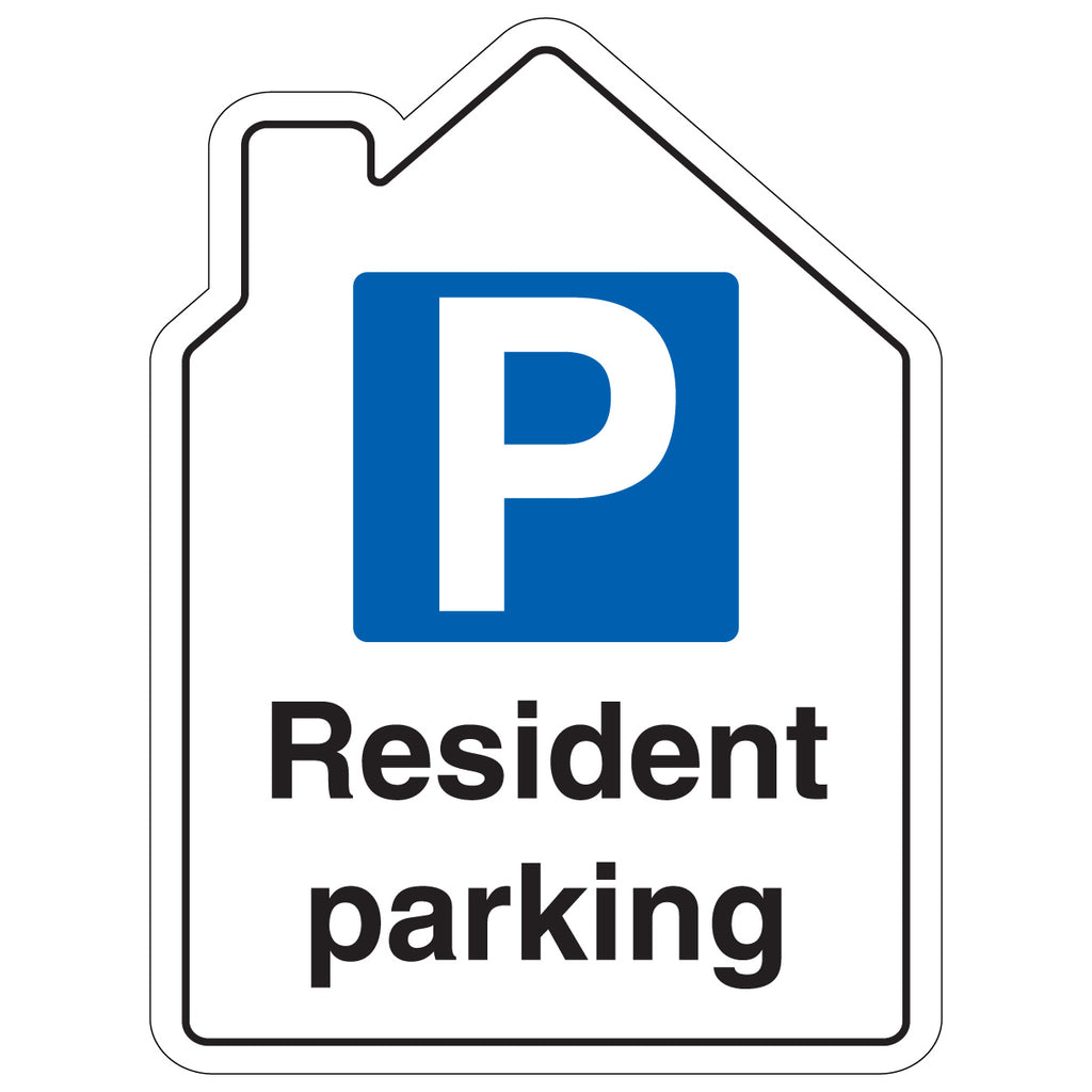 Residents Parking Safety Sign Clear For Property Managers