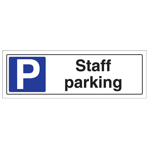 Staff Parking Reserved Safety Sign Clear Control For Staff