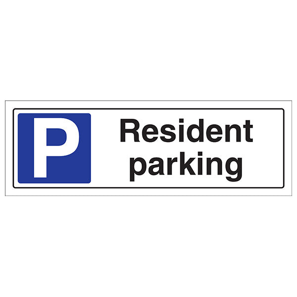 Resident Parking Safety Sign Durable Control For Property