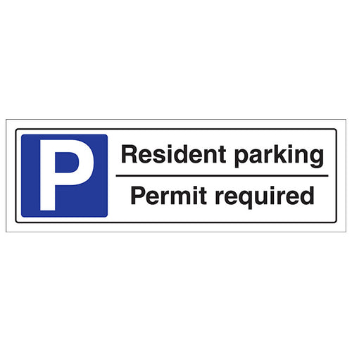 Resident Parking Permit Safety Sign Landscape For Owners