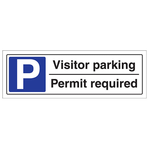 Visitor Parking Permit Safety Sign Essential For Facilities