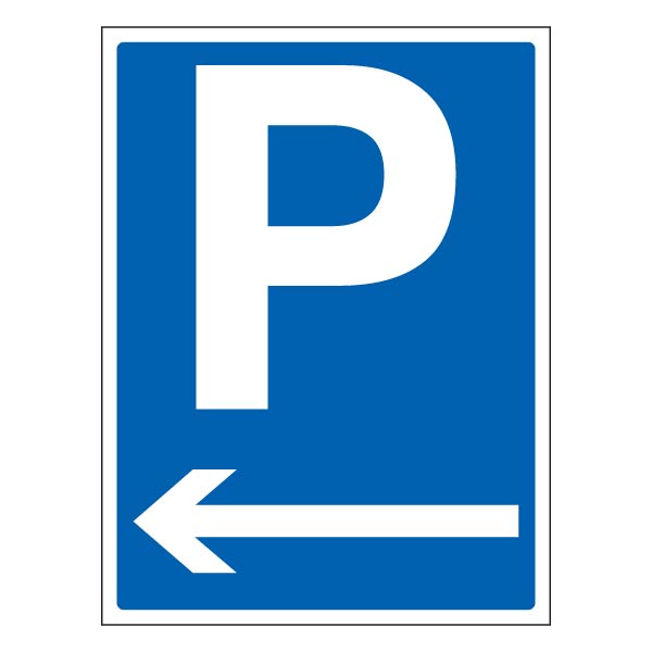 Parking Symbol Arrow Left Safety Sign For Facilities