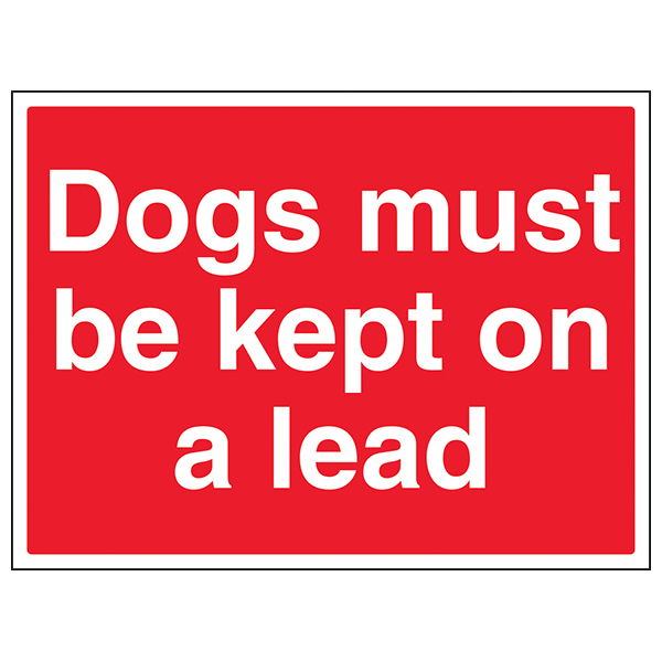 Keep Dogs On Lead Safety Sign Compliant For Landowners