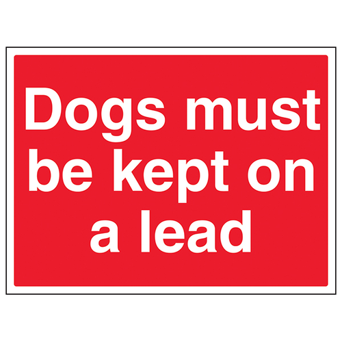 Keep Dogs On Lead Safety Sign Compliant For Landowners