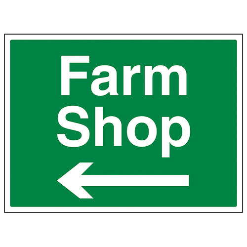 Farm Shop Arrow Left Safety Sign Compliant For Farmers
