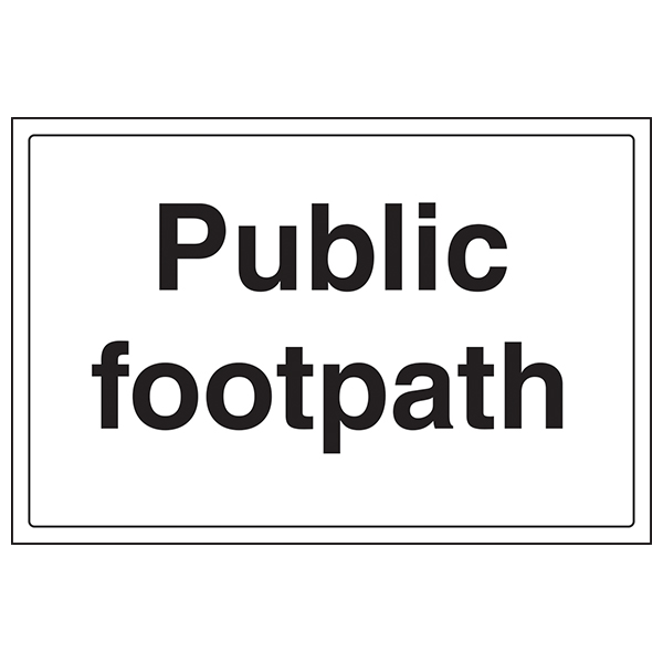 Public Footpath Safety Sign Large Landscape For Employers