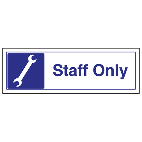 Garage Staff Only Safety Sign Durable Vinyl For Workers