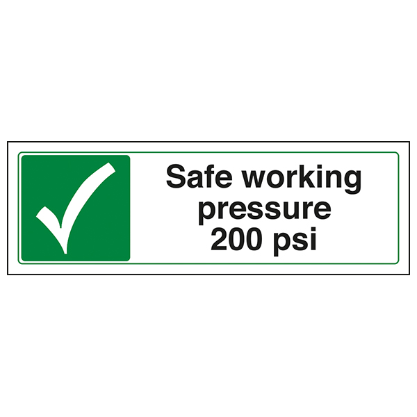 200 Psi Safety Sign Durable EN ISO 7010 For Landscapers