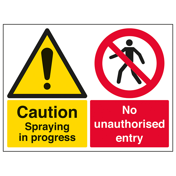 Caution Spraying In Progress Safety Sign Site Compliant