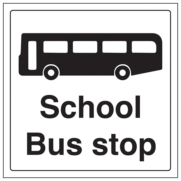 School Bus Stop Safety Sign Durable Clear For Schools