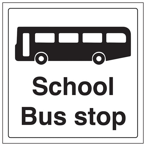 School Bus Stop Safety Sign Durable Clear For Schools