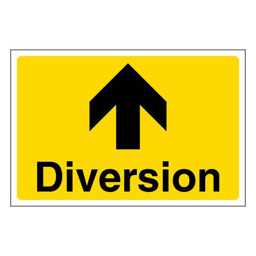 Diversion Arrow Up Safety Sign Durable For Site Staff