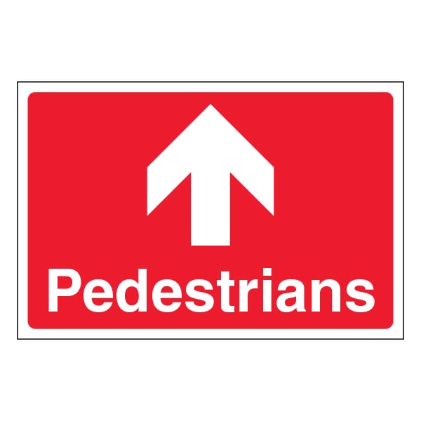 Pedestrians Safety Sign Official Durable Workplace Route