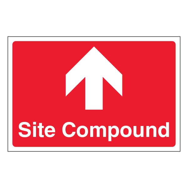 Site Compound Arrow Up Safety Sign For High Visibility